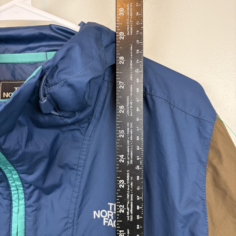 The North Face Windwall Jacket Mens Medium Blue Hooded Half Zip Windbreaker‎ - Picture 8 of 12